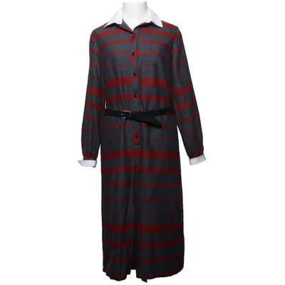 Robe chemise (Gris, Rouge) de Markwald Acétate, Polyamide, Laine