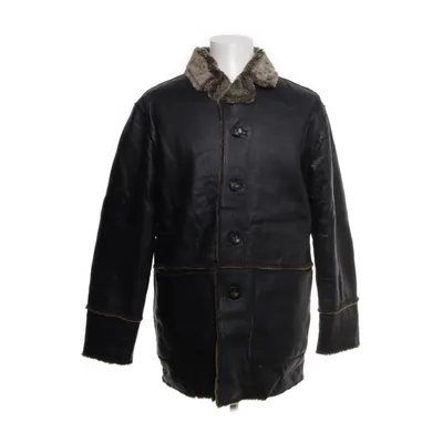 Shearling jas (Zwart) van Jack & Jones Leer