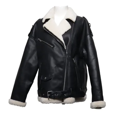 Shearling Jacke (Schwarz, Weiß) von Review Polyester, Polyurethan