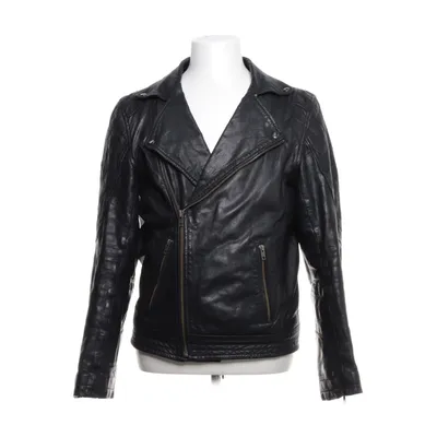 Läderjacka (Svart) från ASOS Polyester, Skinn