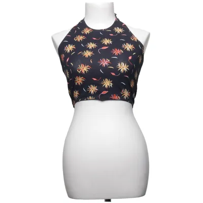 Halter neck top (Black, Multicolored) from Original Marines Cotton, Elastane