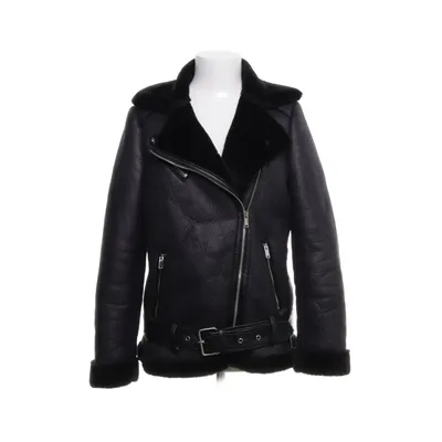 Shearling jas (Zwart) van Pieces Polyester