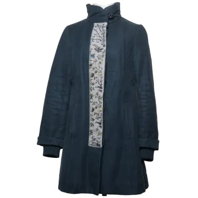 Coat (Blue) from Noa Noa Acetate, Acrylic, Cotton, Linen, Polyester, Silk