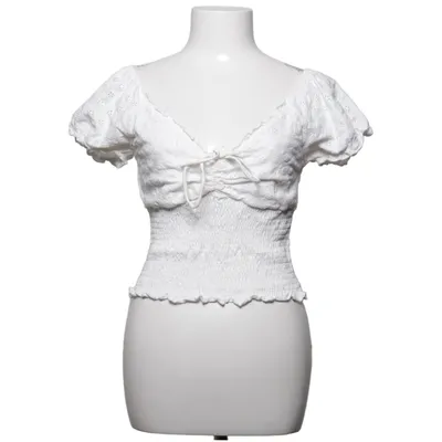Crop top (Wit) van Kimchi Blue Katoen, Elastaan