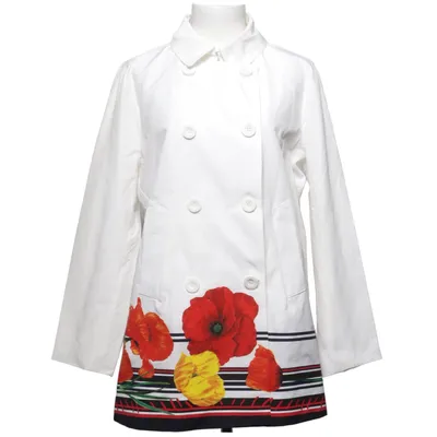 Frakke (Hvid, Flerfarvet) fra Desigual Bomuld, Polyester