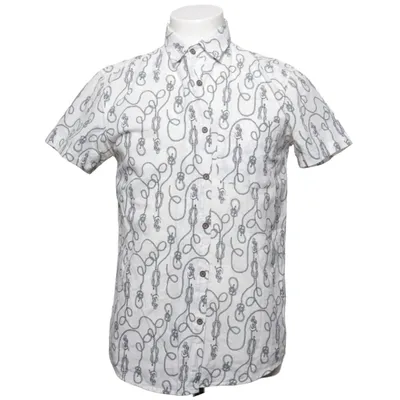 Short sleeve shirt (White, Blue) from Homebound Cotton
