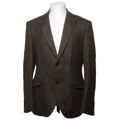Blazer (Brown) from Human Scales Polyester, Wool