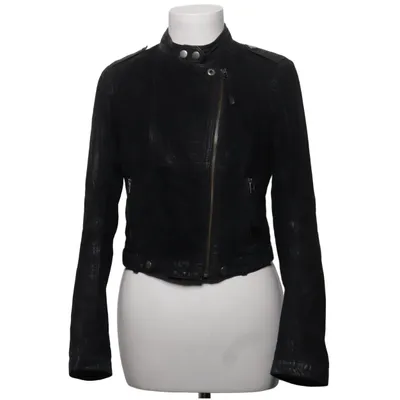 Bikerjacke (Schwarz) von CKN of Scandinavia Leder, Polyester