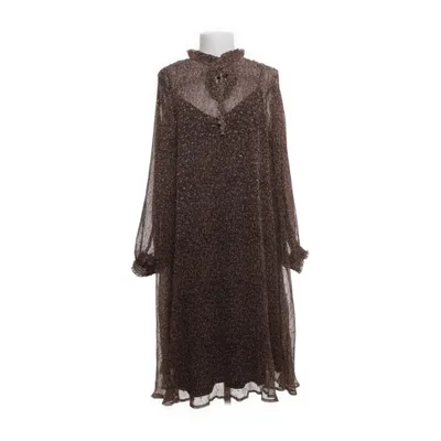 Dress (Beige, Multicolored) from Gina Collection Metallic fiber, Polyester, Viscose