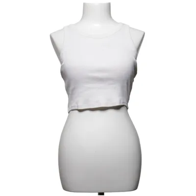Crop top (Wit) van Uniqlo Katoen, Elastaan, Polyester