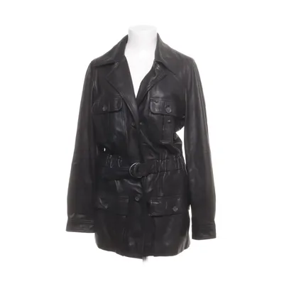 Läderkappa (Svart) från Munderingskompagniet Bomull, Skinn, Polyester