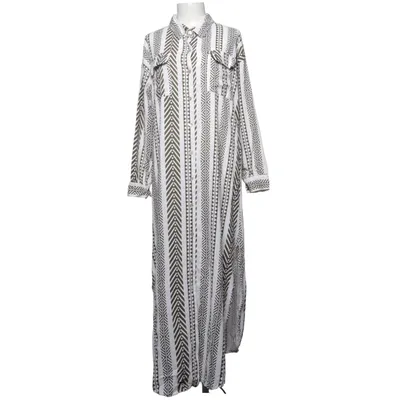 Shirt dress (White, Green) from Staji Cotton, Elastane, Linen, Viscose