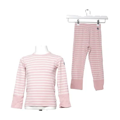 Pyjamas (Rosa, Vit) från Polarn O. Pyret Elastan, Ekologisk bomull