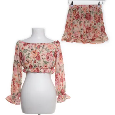 Set (Beige, Meerkleurig) van Shein Polyester, Linnen