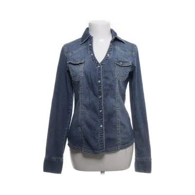 Denim blouse (Blauw) van JSFN Katoen, Elastaan