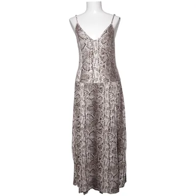 Robe longue (Marron, Blanc, Multicolore) de Soaked in Luxury Élasthane, Viscose