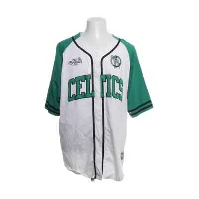 Baseballtröja (Vit, Grön) från Mitchell & Ness Bomull