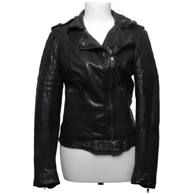 Bikerjack (Zwart) van Muubaa Katoen, Leer, Polyester