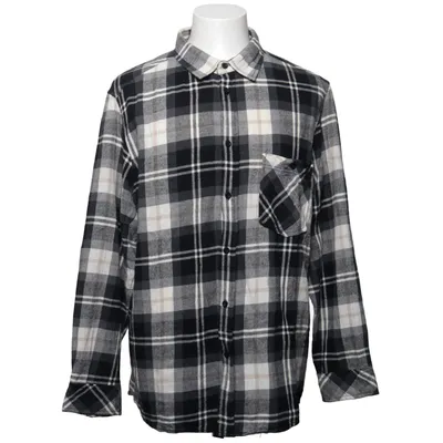 Flannel skjorte (Sort, Grå, Hvid) fra MyWear Casual Bomuld