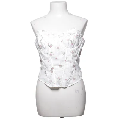 Corset (White, Multicolored) from Shein Elastane, Polyamide