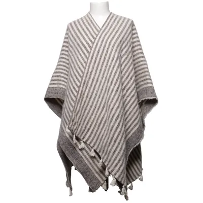 Poncho (Marron, Blanc) de H&M Acrylique