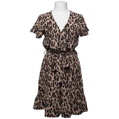 Wikkeljurk (Beige, Zwart) van Liz Devy Elastaan, Polyester