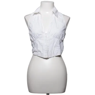 Halterneck top (Hvid) fra Stradivarius Bomuld, Elastan