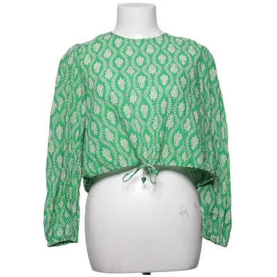 Blouse (Green, White) from Zara