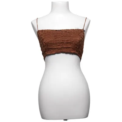 Crop top (Brown) from Stradivarius Elastane, Polyester