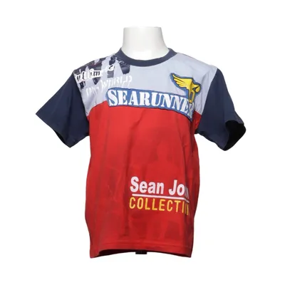 T-shirt (Red, Blue, Multicolored) from Sean John Cotton, Polyester