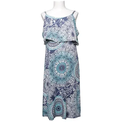Klänning (Blå, Vit, Flerfärgad) från Leana Mode Bomull, Polyester