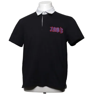 Polotrøje (Sort, Hvid) fra Forever 21 Men Bomuld, Polyester