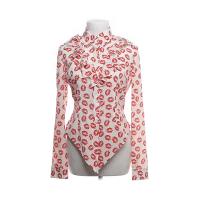 Shirt (White, Red) from Lena Hoschek Elastane, Silk