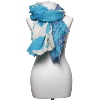 Châle (Bleu, Beige, Multicolore) de Becksöndergaard Soie, Laine