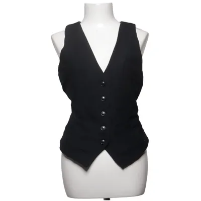 Gilet de costume (Noir) de Machine Coton, Lin, Polyester, Viscose