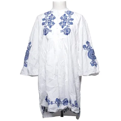 Kjole (Hvid, Blå) fra Zara Bomuld, Polyester