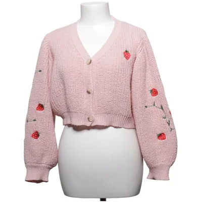 Cardigan (Rose, Rouge) de Romwe Polyester
