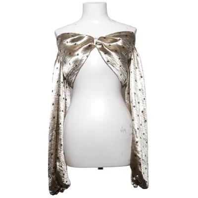 Crop top (Beige, Black) from PrettyLittleThing Polyester