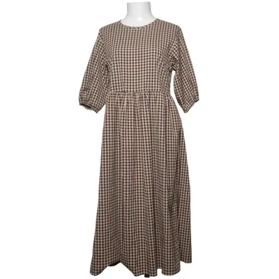 Långklänning (Beige, Svart) från House Brand Elastan, Polyester
