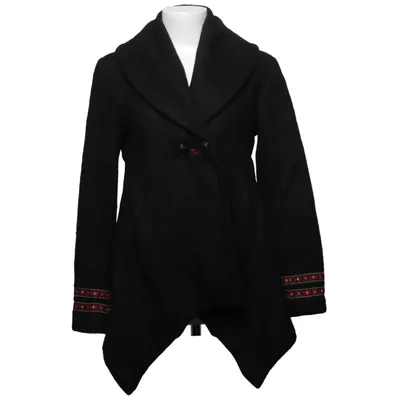 Mantel (Schwarz) von JSFN Polyester, Wolle