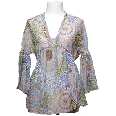 Blouse (Bleu, Vert, Marron, Multicolore) de Piú & Piú Coton, Soie