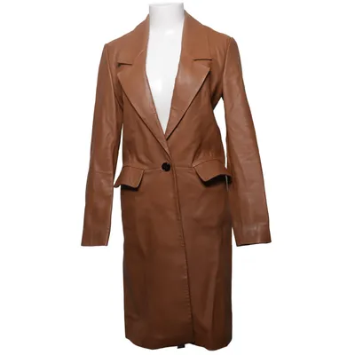 Manteau (Marron) de Dorothee Schumacher Cuir, Polyester