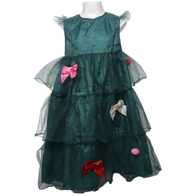 Kleid (Grün, Rot, Weiß) von H&M Polyester
