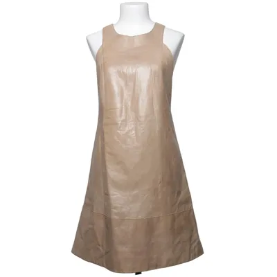 Läderklänning (Beige) från Liviana Conti Acetat, Skinn, Viskos
