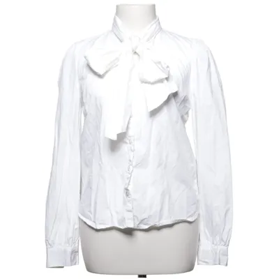 Strikblouse (Onlbillie Bow Pearl Life Dnm) van ONLY Blue Denim Katoen