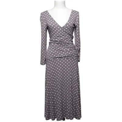 Wrap dress (Gray, White) from Karen Cole Elastane, Viscose