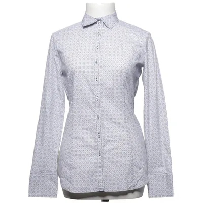 Chemise (Bleu, Blanc) de Eterna Coton, Élasthane