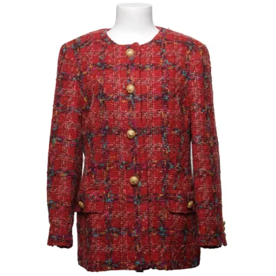 Blazer (Rød, Flerfarvet) fra Madeleine Akryl, Mohair, Polyamid, Uld