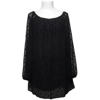 Bluse (Sort) fra Mesh Fashion Elastan, Viscose