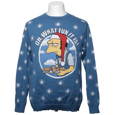 Jultröja (Blå, Vit, Röd) från The Simpsons Bomull, Polyester